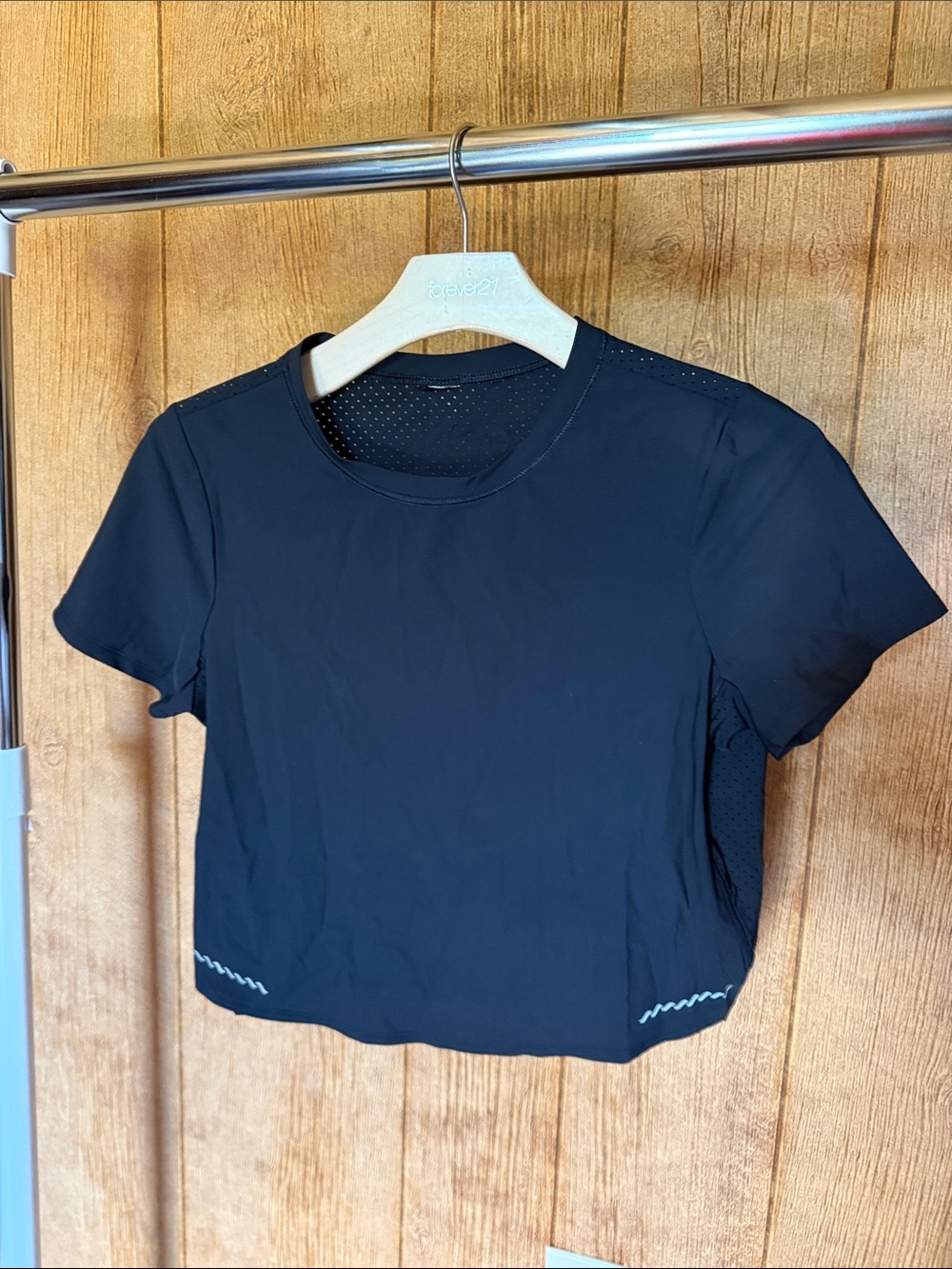 Fabletics Black Short-Sleeve Performance Tee